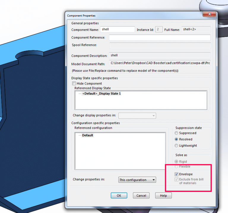How to use SOLIDWORKS envelopes CAD Booster