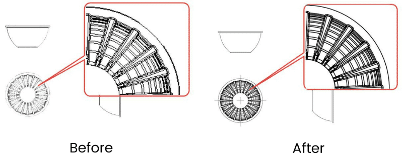 Low quality solidworks drawing view