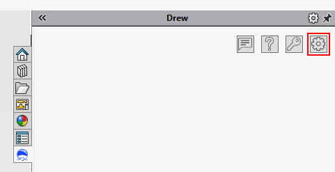 drew open settings window