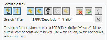 filter assembly by custom property value
