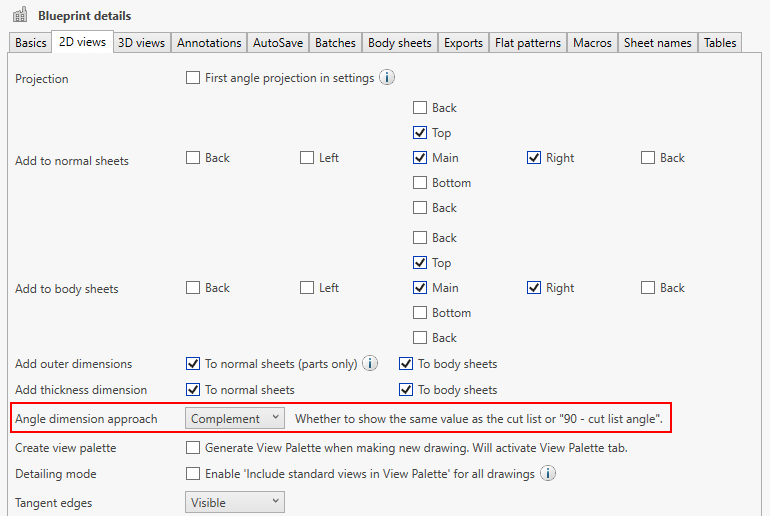 solidworks weldment complement angle dimension
